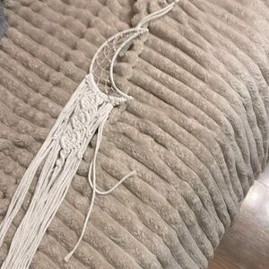 Macrame light up hanging moon.